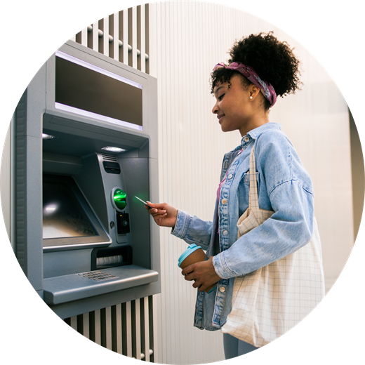 Member using an ATM